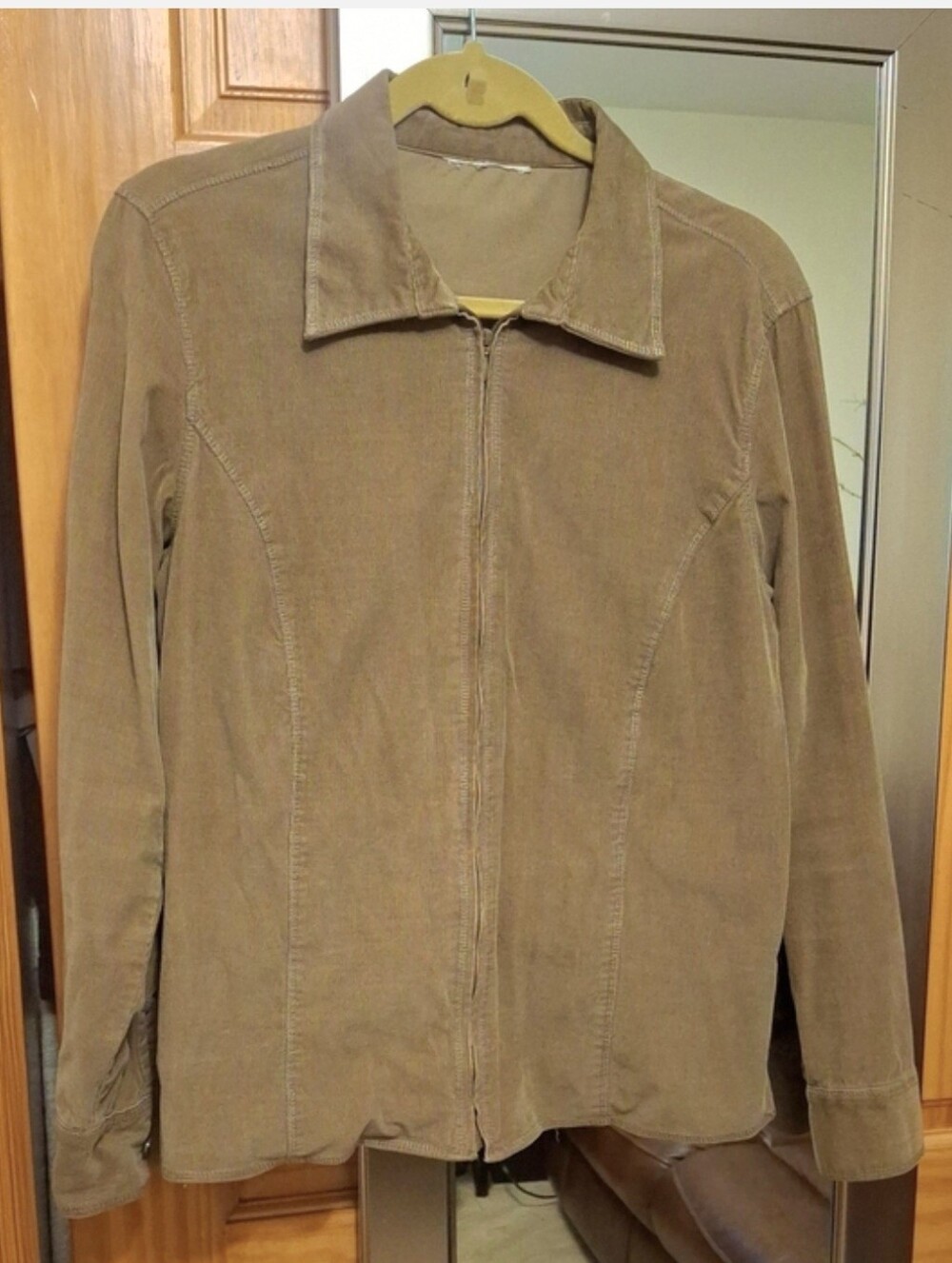 Brown Corduroy Zip Jacket